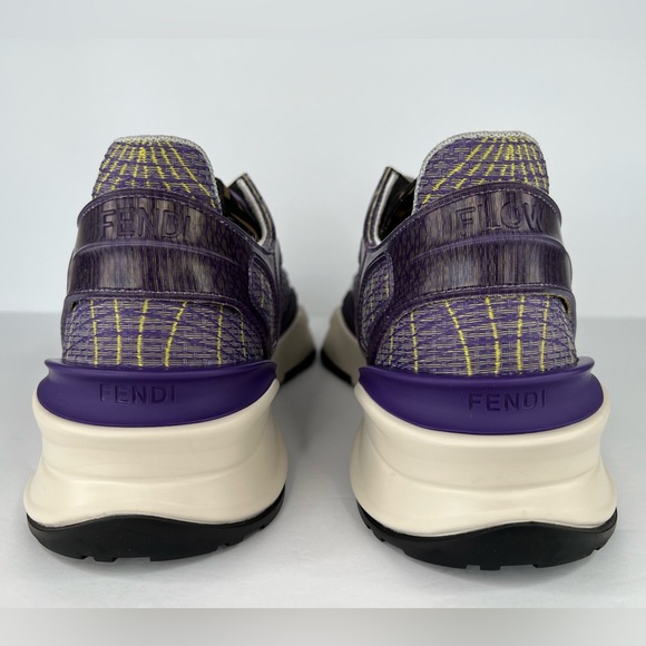 FENDI Flow FF Nylon Transparent Mix Media Logo Sneakers UK 9 - US 10 - EU 43 - Picture 4 of 12